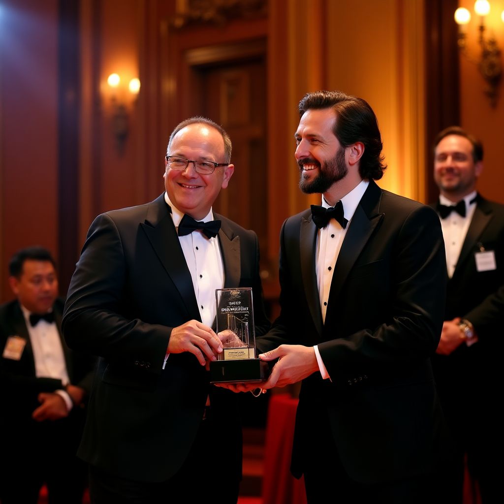 Recepción de premios del sector financiero