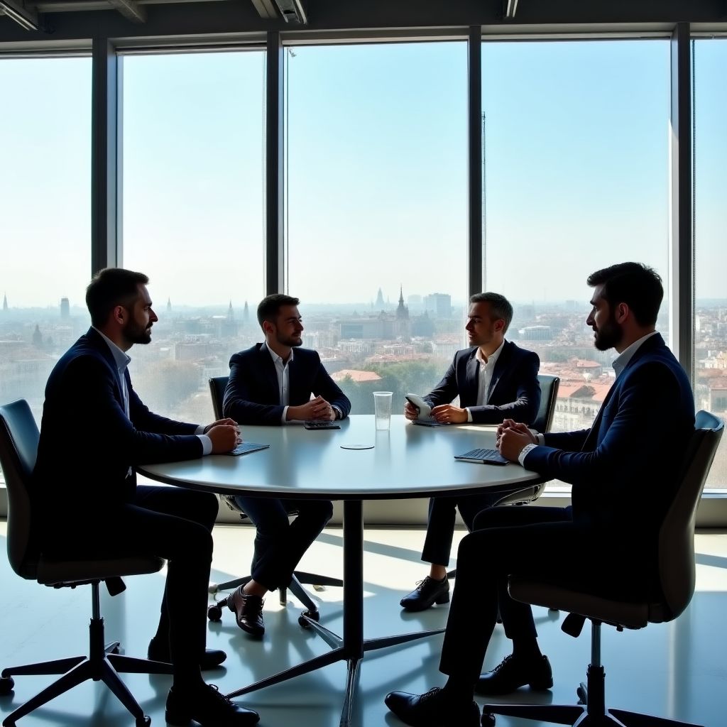 Equipo de ConsultFin en oficina moderna